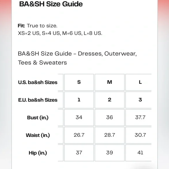 Brand new ba&sh - Gothie Twist Long Sleeve Dress